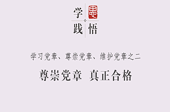 尊崇党章 真正合格